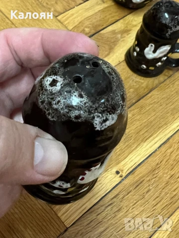 Керамични винтидж солничка пиперничка и захарничка от ГДР, снимка 6 - Декорация за дома - 50614394