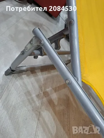 Алуминиев шезлонг със сенник 187/62см, снимка 9 - Градински мебели, декорация  - 49698246