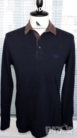 Fred Perry Men`s Casual Polo Shirt -мъжка тъмно-синя поло блуза  размер S, снимка 1 - Блузи - 44242923