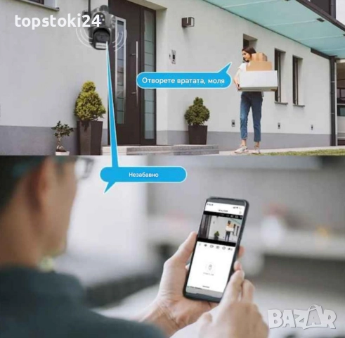 Тип продукт: Външна PTZ WiFi камера; Резолюция: 9MP (3MP + 3MP + 3MP); Обективи: 2 фиксирани + 1 под, снимка 5 - Комплекти за видеонаблюдение - 52430308