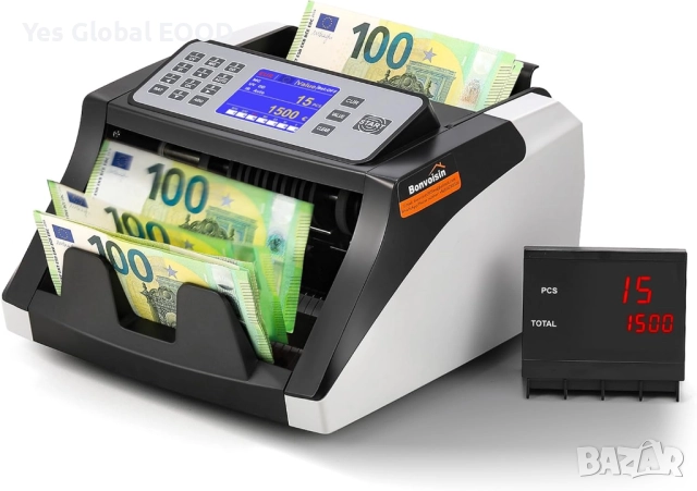 Bonvoisin машина за броене на банкноти с UV/MG/IR/DD защита