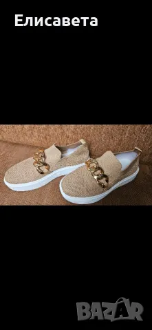 Дамски модерни кецове кафеви, снимка 4 - Маратонки - 49501558