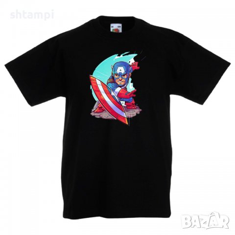 Детска тениска Marvel Captain America 1 Игра,Изненада,Подарък,Геймър,, снимка 2 - Детски Блузи и туники - 36716508