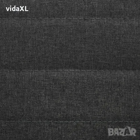 vidaXL Трапезни столове, 4 бр, сиви, масивно дърво каучук и текстил, снимка 6 - Столове - 56146431