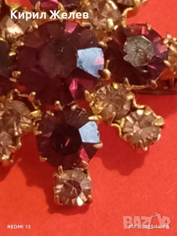 АНТИКВАРНА БРОШКА с БОХЕМСКИ ГРАНАТ ЛУКС ПОДНЕСЕН АРИСТОКРАТИЧНО 52234, снимка 3 - Други - 52562291