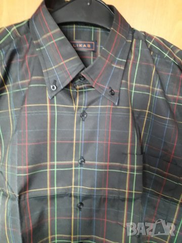 Мъжка риза дълъг ръкав каре нова, снимка 2 - Ризи - 30062056