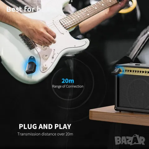 LEKATO Безжичен адаптер за китара, снимка 6 - Китари - 49374684