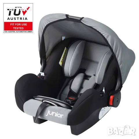 Бебешко столче за кола с дръжка Petex Junior - Bambini - сив цвят