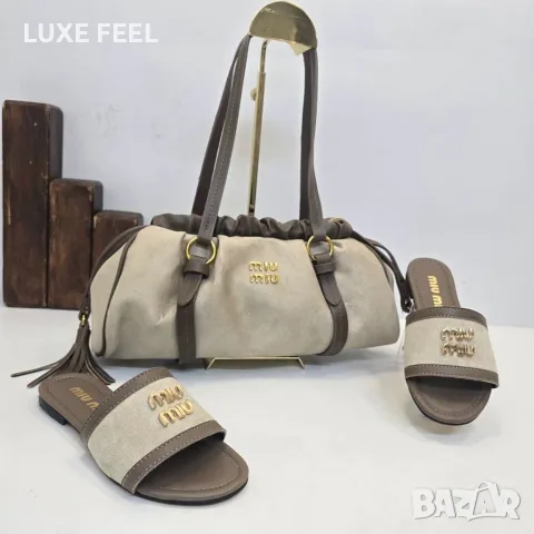 Miu Miu ⚜️Дамски Чехли 36-41н , снимка 2 - Чехли - 56134662