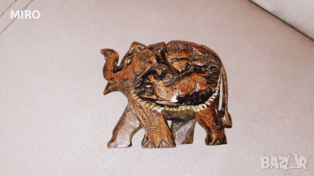 Дървено индийско слонче, снимка 2 - Антикварни и старинни предмети - 44811311