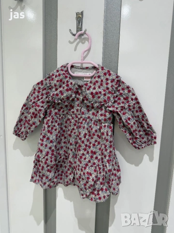 Рокля Zara 9-12мес (80см) с лента за глава