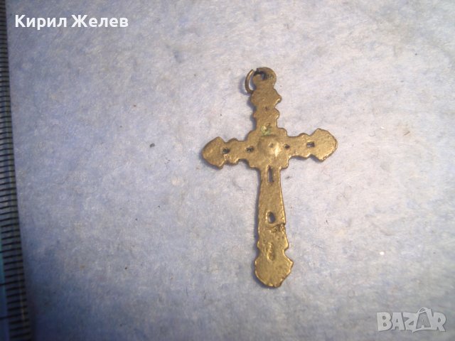 СТАРИННО РЕТРО ОРНАМЕНТИРАНО АЖУРНО БРОНЗОВО КРЪСТЧЕ МАЙСТОРСКА ИЗРАБОТКА РЯДКО 12670, снимка 2 - Антикварни и старинни предмети - 36982847