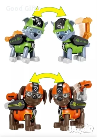 Голям комплект Фигурки Пес Патрул и Райдър Paw Patrol кученца с Райдър, снимка 5 - Фигурки - 49748785