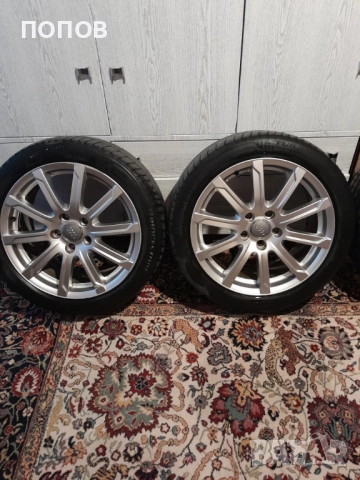 Джанти 17 Ауди 5x112 57,1 225 45 r17 Bridgestone Turanza, снимка 9 - Гуми и джанти - 52323686
