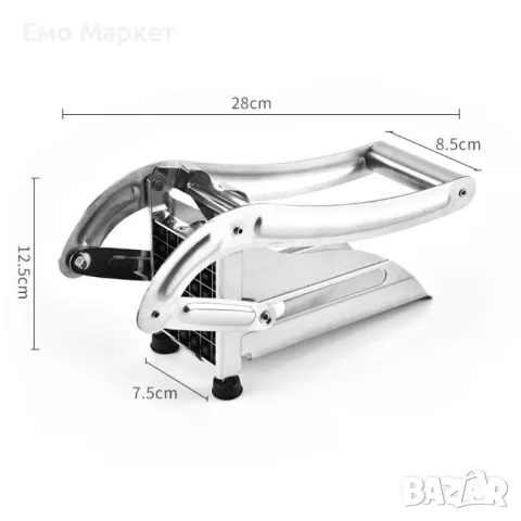 Преса за картофи и други зеленчуци с две сменяеми приставки за рязане от неръждаема стомана, снимка 2 - Други - 49243349