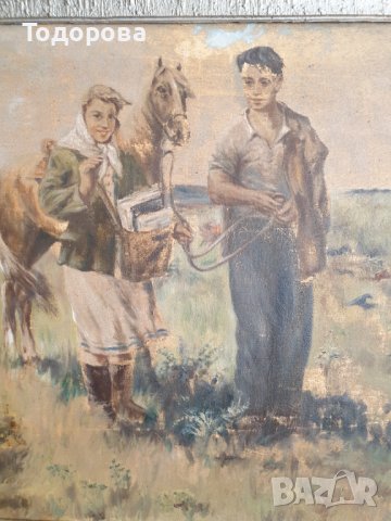 Много стара майсторска картина., снимка 4 - Антикварни и старинни предмети - 40449696