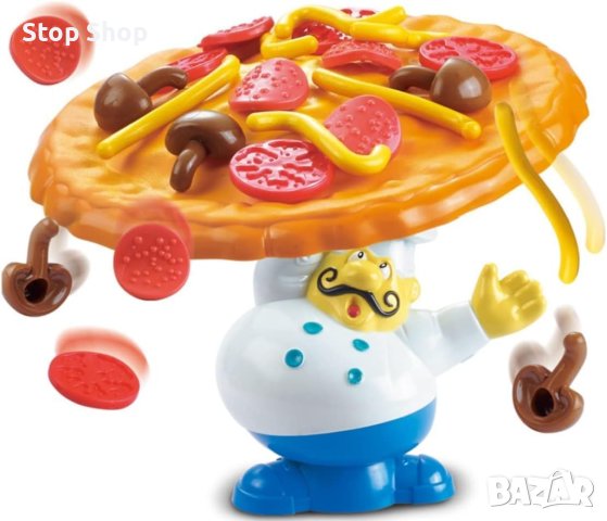 Монтесори Игра за преобръщане на пица, настолна балансираща играчка за пица, Poppa's Pizza Pile-Up з, снимка 5 - Образователни игри - 44325004