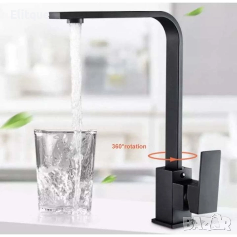 Едноръкохватков кухненски смесител, цвят черен мат, Top Ceramic, снимка 3 - Други стоки за дома - 52854048