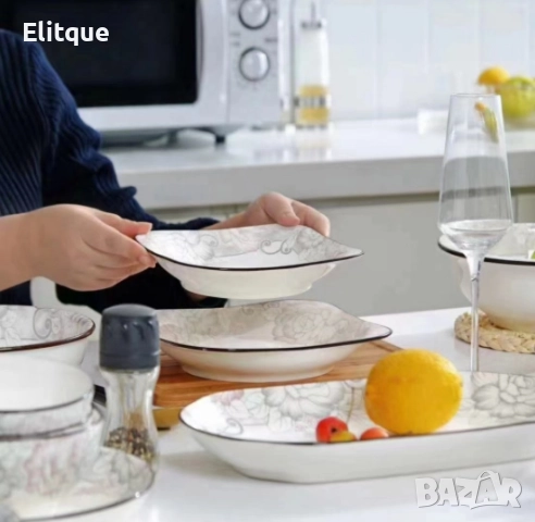 Елегантна керамична чиния, снимка 3 - Други - 52861447