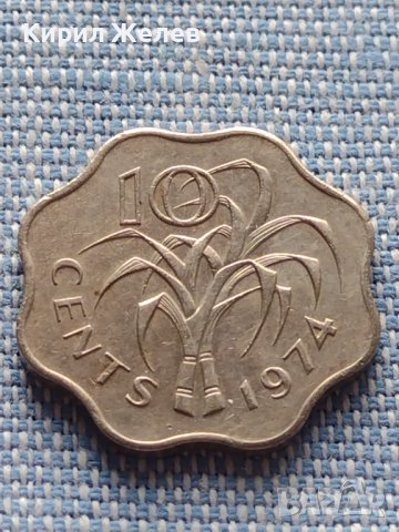 Монета 10 cent 1974г. SWAZILAND много красива за КОЛЕКЦИЯ 41110, снимка 3 - Нумизматика и бонистика - 42803343