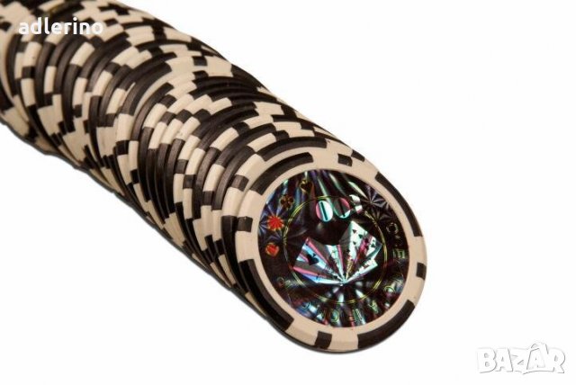 Комплект за Покер, куфар, чипове, зарове, тестета, 500 чипа, черен вариант, специално издание, снимка 6 - Други игри - 34149369