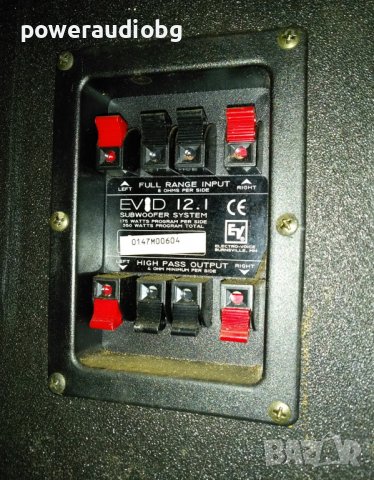 Профи 12 инчова басова колона Electro-Voice EVID-S12.1 - 400W/800W/ 2 x 8 OHM - 1бр., снимка 5 - Тонколони - 36594986