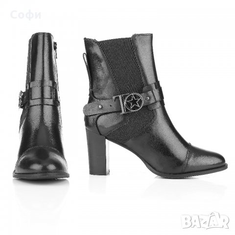 Дамски боти THOM by Thomas Rath, Естествена кожа, Метални детайли, Номер 36, Черен, снимка 3 - Дамски боти - 34471661