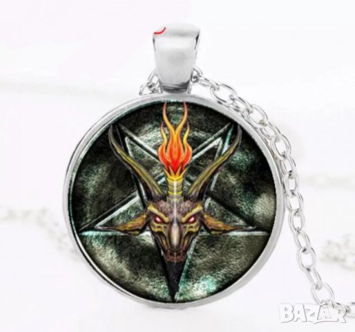 Кръст с черепи - колие два вида с кожена или сребриста верижка, снимка 11 - Колиета, медальони, синджири - 32147812