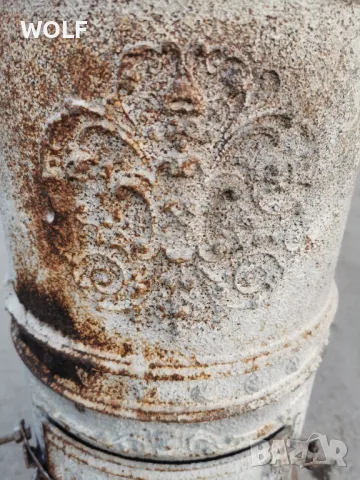 Антикварна чугунена печка с орнаменти, снимка 2 - Антикварни и старинни предмети - 48721039