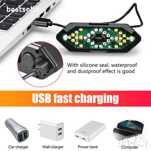 Задни светлини за велосипед мигачи LED задна светлина стоп за колело, снимка 9 - Аксесоари за велосипеди - 40796575