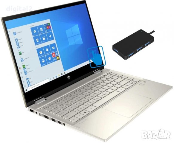 Laptop HP Pavilion x360 Converable  14 FHD Touch/i7 10510U/RAM 16 GB/M2 256 ssd, снимка 4 - Лаптопи за работа - 32030130