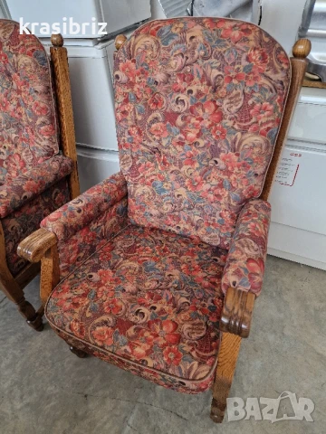 К-т Масивен Диван -2-ка и 2 бр.Фотьойли-внос от Германия!, снимка 5 - Дивани и мека мебел - 50629918