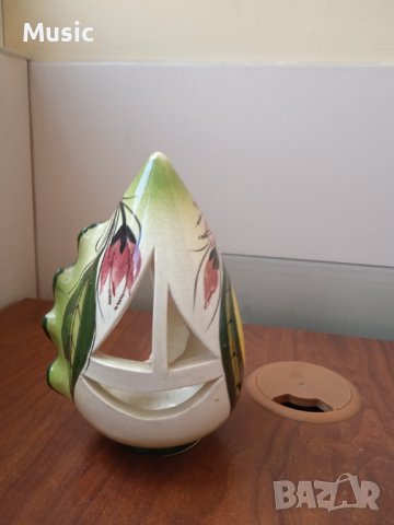 ✅Hand made керамичен свещник ръчно рисуван, снимка 5 - Други - 40198284