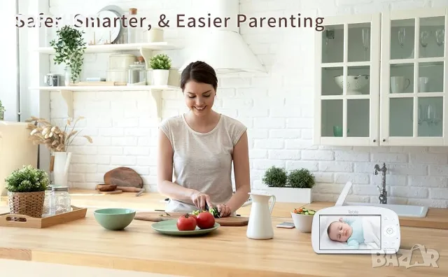 Бебефон Teble с камера и нощно виждане, 5,5” HD видео, 5000mAh, 2-посочно аудио, VOX, 300M обхват., снимка 3 - Бебефони - 48968384