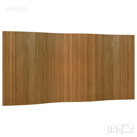 vidaXL Преграда за стая, кафяв, ширина 400 см, височина 165 см, бамбук