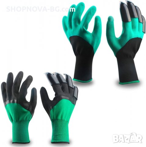 Градинарски ръкавици Garden Genie Gloves, Комплект 2 бр., с нокти, Черно/Зелени, снимка 3 - Градински инструменти - 29882741