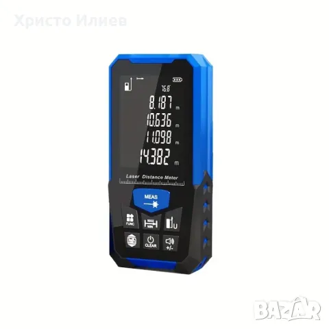 Лазерна ролетка измерване на ъгъл Електронна дигитална с дисплей 100м обхват далекомер рулетка, снимка 2 - Измервателни инструменти - 49097468