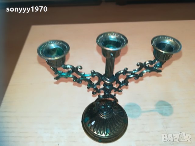 малък и красив свещник в цвят злато-13х12см, снимка 4 - Колекции - 30009376