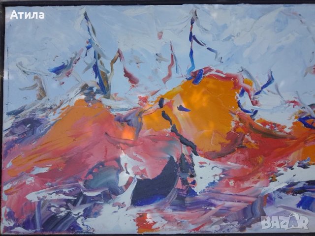 картина на Р.Драгиев 82/43 см, снимка 3 - Картини - 50513888