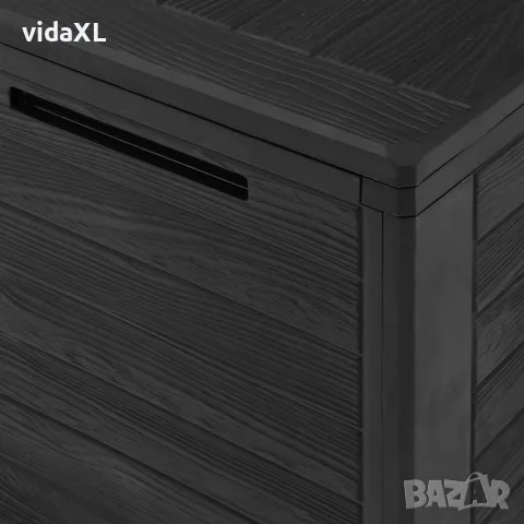 vidaXL Градински сандък за съхранение, антрацит, 78x44x55 см, снимка 8 - Ракли - 56147644