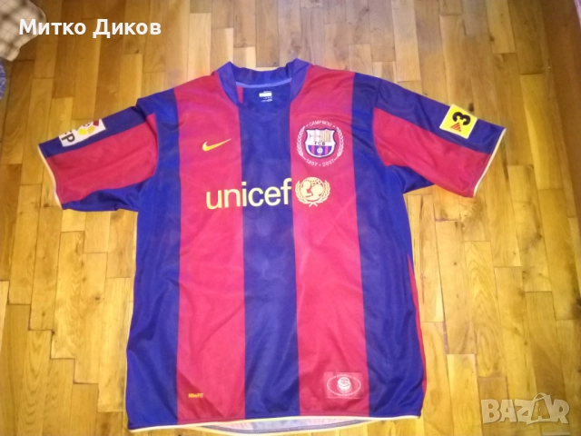 Барселона футболна тениска Найк №19 Меси ?007 г размер ХЛ