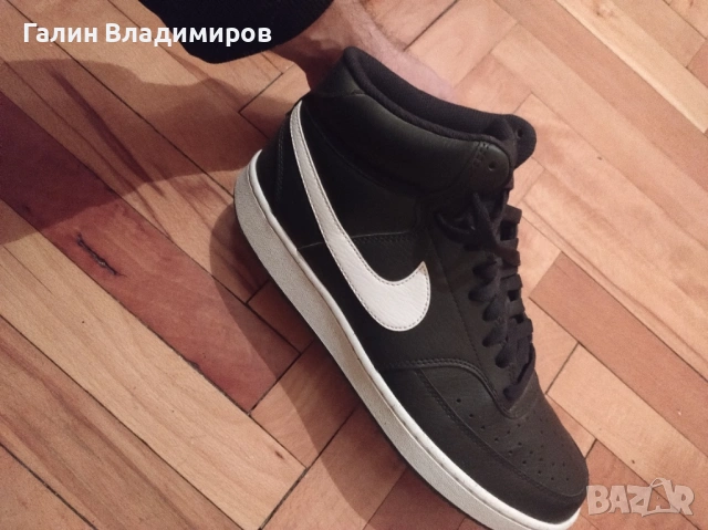 Nike Court Vision Mid (Black/White) – КАТО НОВИ (44)