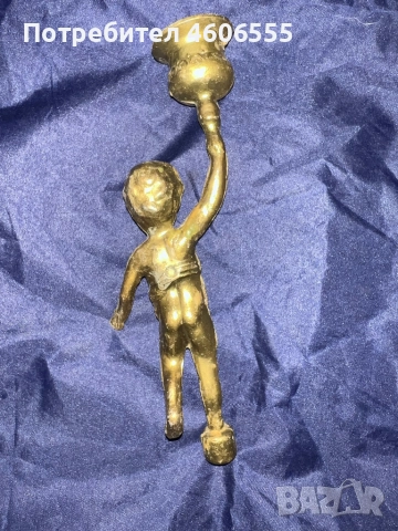 Стара метална фигура част от свещник?, снимка 4 - Други ценни предмети - 52390939