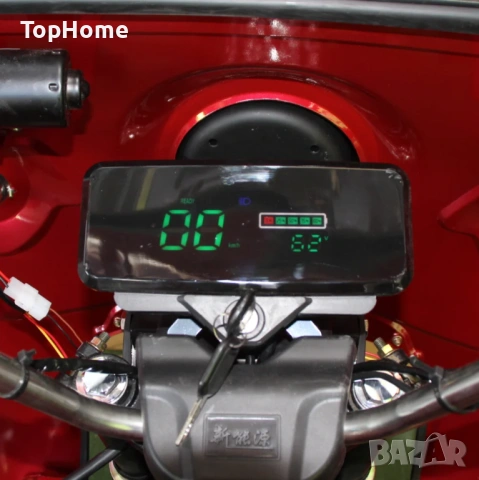 Електрическа Селскостопанска Триколка с Покрив 2000W ЧЕРВЕНА, снимка 6 - Мотоциклети и мототехника - 54120107