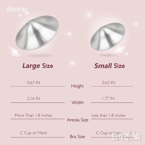 Сребърни протектори за зърна, 999 сребърни протектори за кърмене, L, снимка 3 - Аксесоари за кърмачки - 52074309