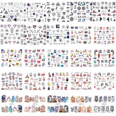 Цветни ваденки цветя за маникюр, снимка 14 - Продукти за маникюр - 19213470