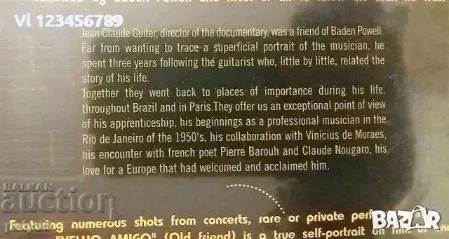 DVD- BADEN POWELL-VELHO AMIGO - Класическа китара dvd, снимка 4 - DVD дискове - 50659431