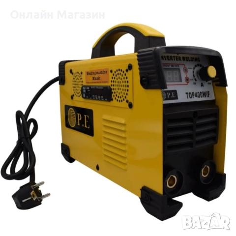 Нов Инверторен електрожен P.E TOP400WiF (MMA-400) – 400A, с радио, Bluetooth и USB, снимка 2 - Други инструменти - 51979184