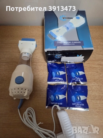 Чисто нов Уред за премахване на въшки и техните яйца V-Comb, снимка 3 - Други - 52105445