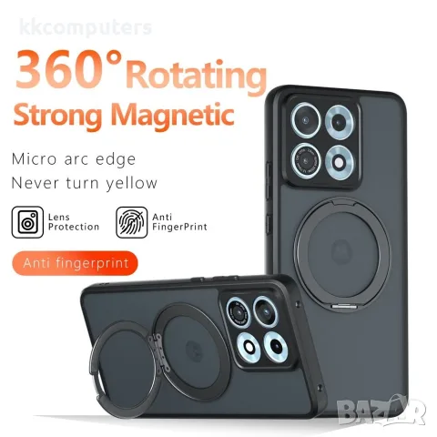 За Motorola Edge 70 Max 5G Матов Магнитен TPU PC Калъф Skin-Touch с 360° Въртяща Стойка и Скрийн Про, снимка 5 - Калъфи, кейсове - 55885614